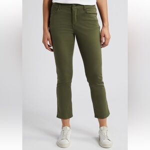 Wit & Wisdom Logan High Waist Ankle Slim Straight Leg Pants Celadon Size 0 NWT